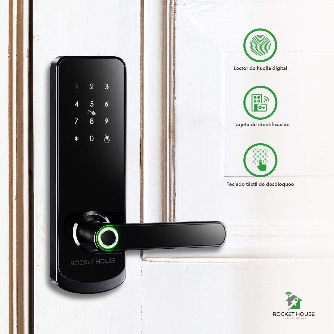 Cerradura Inteligente Rocket House Huella Pin Wifi App - Rockethouse.com.mx