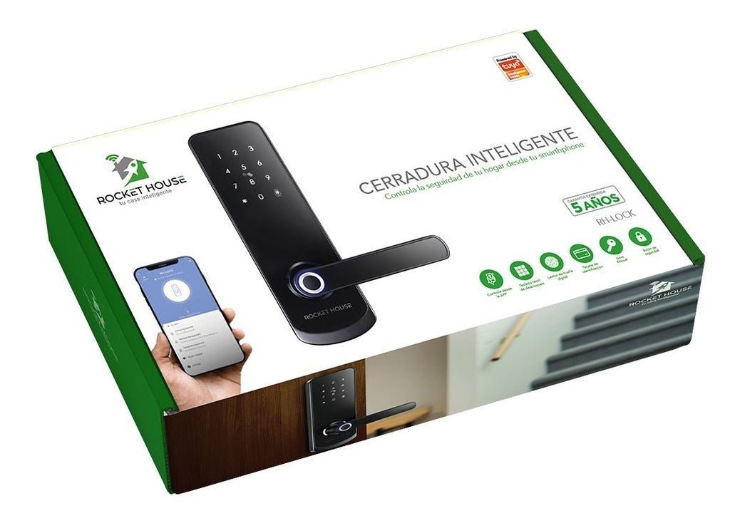 Cerradura Inteligente Rocket House Huella Pin Wifi App - Rockethouse.com.mx