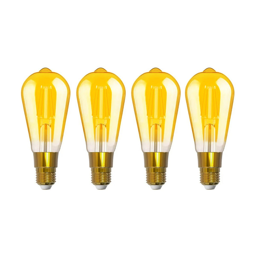 Foco Inteligente Led Rocket House Saint Luz Ámbar Wifi 7w 4 Pack - Rockethouse.com.mx