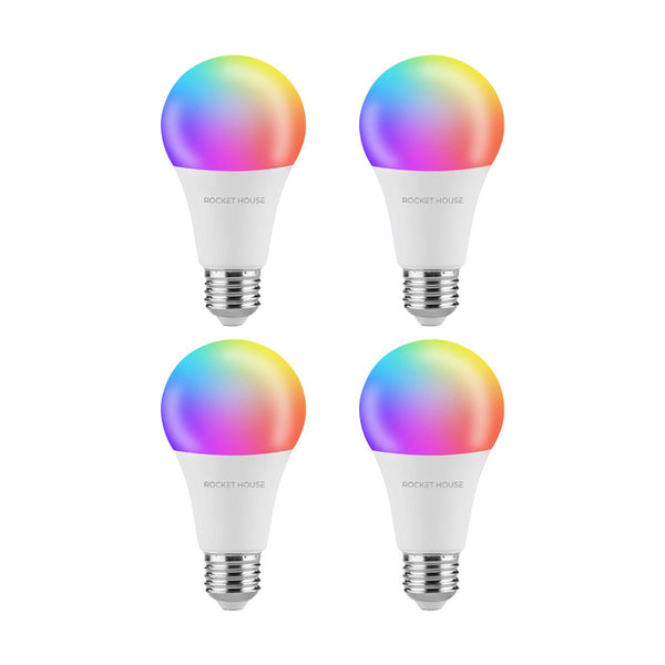 Foco Inteligente Led Rocket House Rainbow Rgb Wifi 11w 4 Pack - Rockethouse.com.mx